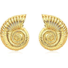 Shell Seashell Earrings for Women,Gold Beach Conch Shell Stud Earrings Gifts for Women in Kuwait
