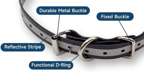 Replacement ¾" Collar Strap Bands with Double Buckle Loop Training for All Brands of Pet Shock Bark e Collars and Fences. in Saudi Arabia
