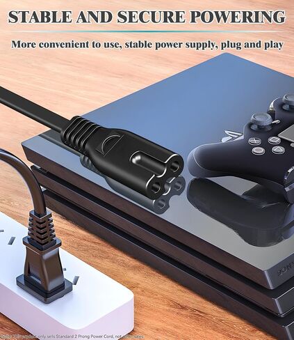 سلك طاقة AC لـ Xbox One X/S ، Xbox Series S/X ، PS4 ، PS5 ، PS4 Slim ، PS3 Slim ، PS3 Super Slim ، PlayStation 4 5 ، كابل الطاقة البديلة 3 أقدام in Kuwait
