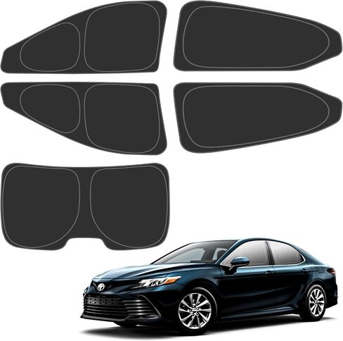 D-lumina الزجاج الأمامي الظل أشعة الشمس ل FO-RD F-150 2015-2020 F150 الملحقات (وليس للباب 1) ، وظلال النافذة الأمامية والجانبية حامي أقنعة الشمس كتلة الأشعة فوق البنفسجية ، قابلة للطي 2 طبقات 210T حزمة المواد من 5 in Saudi Arabia