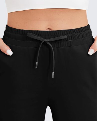 G4Free سراويل اليوغا واسعة الساق مع جيوب للنساء Sweatpants عادية الرباط تمتد السراويل صغير/العادي/طويل القامة in Kuwait
