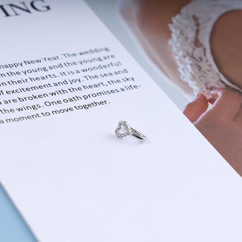 Boho Crystal Heart Nose Ring Hoop Gold Cz Heart Nose Ring Stud Small Nose Studs Tiny Piercing Nose Hoop Nose Piercing Jewelry for Women and Girls in Saudi Arabia