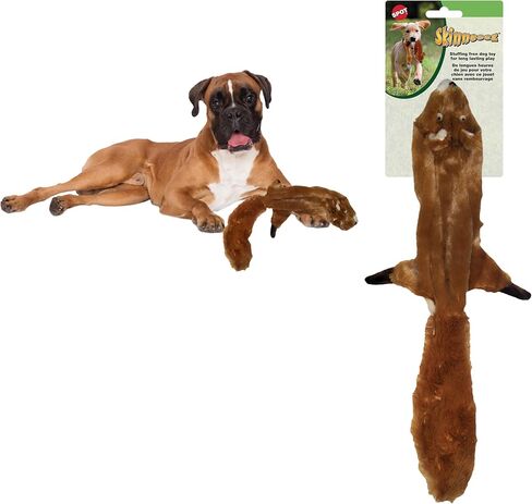 SPOT Skinneeez Stuffless Dog Toy with Squeaker | Plush Tug of War Skunk Squeak Toy for Small and Large Dog Breeds | Machine Washable | Large in Kuwait