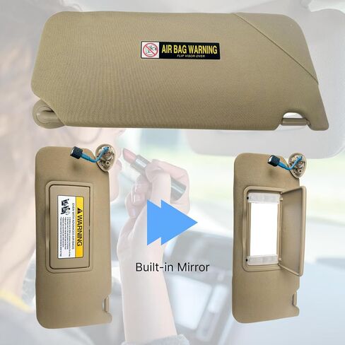 Car Sun Visor for Honda Accord 2008-2017 ، Left Driver Side Sun Visor Replass for Honda Accord 2008 2009 2010 2011 2012 2014 2015 2015 2017،83280ta5a51za ， beige in Kuwait