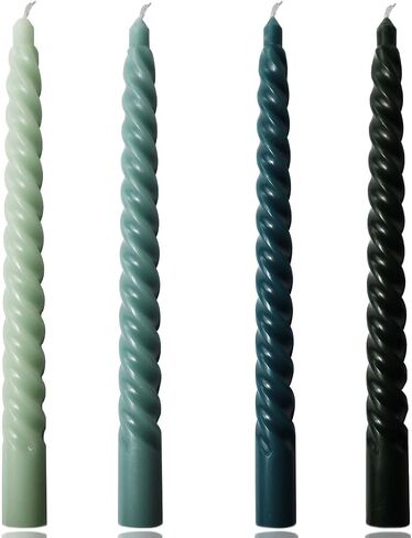 4 Pack 10 Inch Gradient Color Spiral Taper Candles for Wedding,Birthday,Christmas and Spring Home Decoration, Kitchen Twisted Candlesticks for Dinner Halloween,Thanksgiving (4, Orange Series, 10 in) in Saudi Arabia