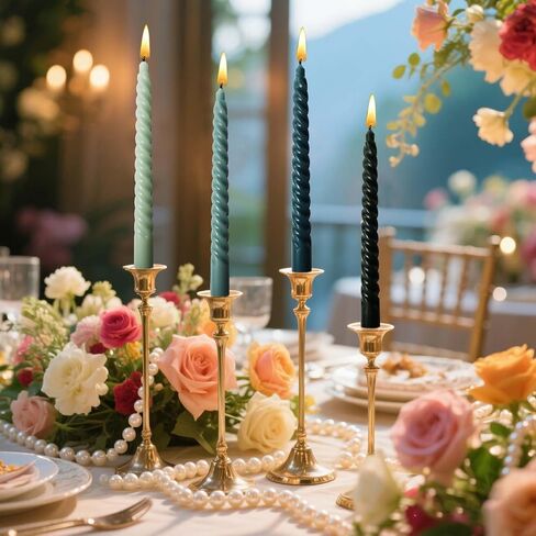 4 Pack 10 Inch Gradient Color Spiral Taper Candles for Wedding,Birthday,Christmas and Spring Home Decoration, Kitchen Twisted Candlesticks for Dinner Halloween,Thanksgiving (4, Orange Series, 10 in) in Saudi Arabia