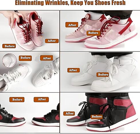 4 Pairs Shoe Crease Protector, Sneaker Crease Protector, Crease Guards, Anti-Wrinkle Shoes Crease Protector, Toe Box Decreaser for Men's US Size 7-12 in Saudi Arabia