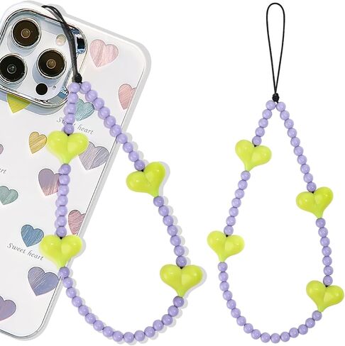 Phone Charms-1PC Shiny Red Cherry Charm Strap Universal Cell Phone Lanyard Wrist Strap Beaded Phone Chain String Handmade for Phone Case Women Bag (Shiny Red Cherry A, 1PC) in Kuwait