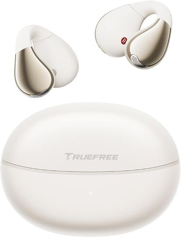 truefree B1 Open Ear Headphones Wireless Earbuds Bluetooth 5.4 Earphones, Ultra Comfort Clip On Earbuds with Spatial Audio, Stable Fit, 25H Playtime, Multipoint Connection, App Control, Workout Black in Saudi Arabia