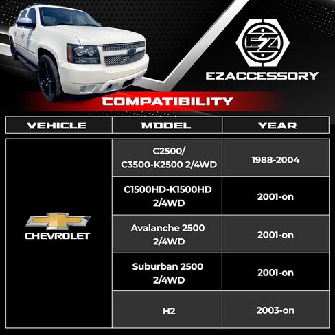 ezaccessory 2 Wheel Adapters Spacers 8x6.5 to 8x6.5 | 8x165 to 8x165 | Fits Chevy GMC C2500/K2500 88-10 | 1" Thick 14x1.5 Studs in Saudi Arabia