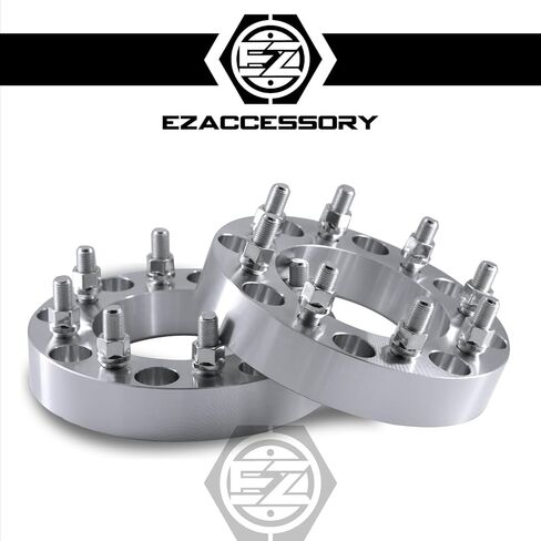 ezaccessory 2 Wheel Adapters Spacers 8x6.5 to 8x6.5 | 8x165 to 8x165 | Fits Chevy GMC C2500/K2500 88-10 | 1" Thick 14x1.5 Studs in Saudi Arabia