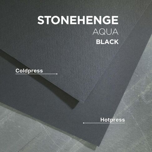 Stonehenge Aqua Black Medium Weight Pad, 140lb, Coldpress, 7 x 7 Inches, 15 Sheets for Wet and Dry Media in Kuwait