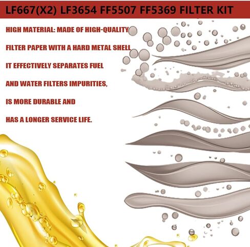 D12 D13 مجموعة زيت زيت النفط مرشح زيت الوقود LF667 (x2) ، LF3654 ، FF5507 استبدال 20972293 21707133 217071322 in Kuwait