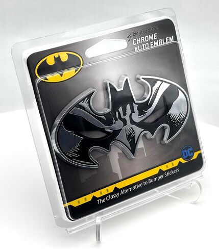 Elektroplate مرخص رسميًا من شركة Batman Mask للسيارات والشاحنات وجميع السيارات | ملاءمة عالمية في 4 "× 2.25" | مقاومة للطقس in Saudi Arabia