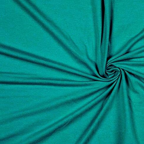 Plus Size Teal Blue Retro Robe in Cotton Rayon and Brushed Jersey with Attached Belt in Kuwait