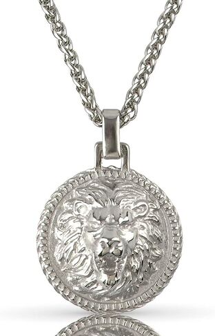 Forge & Foundry Men's Lion Pendant with Adjustable 21" Necklace Wheat Chain | Aslan | Design-led, artisan jewelry from London in Saudi Arabia