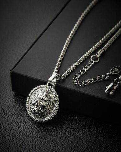 Forge & Foundry Men's Lion Pendant with Adjustable 21" Necklace Wheat Chain | Aslan | Design-led, artisan jewelry from London in Saudi Arabia
