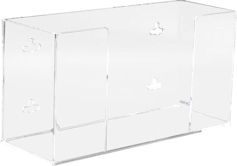 Kantek Acrylic Glove Dispenser, Quad Box Capacity, 10.3-Inch Wide x 3.8-Inch Deep x 20.8-Inch High, Clear (AH140) in Kuwait