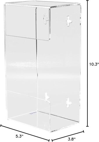 Kantek Acrylic Glove Dispenser, Quad Box Capacity, 10.3-Inch Wide x 3.8-Inch Deep x 20.8-Inch High, Clear (AH140) in Kuwait