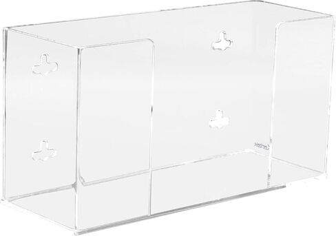 Kantek Acrylic Glove Dispenser, Quad Box Capacity, 10.3-Inch Wide x 3.8-Inch Deep x 20.8-Inch High, Clear (AH140) in Saudi Arabia