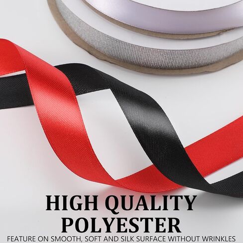 Yunlly 4 Pcs 0.79 Inch Wide x 70 Yard Homecoming Mum Braid Ribbon Single Face Polyester Thin Solid Color Acetate Satin Ribbon Bulk for Craft Gift Wrapping Wedding(Bright Color) in Saudi Arabia