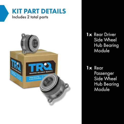 TRQ Wheel Hub Bearing Module Rear LH & RH 2 Piece Set for Nissan 05-11 Frontier w/AT 12-13 Frontier L4 2.5L 13 Frontier V6 4.0L 14-19 Frontier w/AT 05-13 Xterra w/AT 15 Xterra RWD Suzuki 09-12 Equator in Saudi Arabia