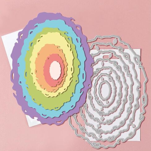GLOBLELAND Deckle Edge Frame Background Cutting Dies Label Frame Cutting Dies Page Tab Hole Cutting Die Pin Cut Die for DIY Scrapbooking Card Making Journal Embossing Paper Craft Decor in Saudi Arabia