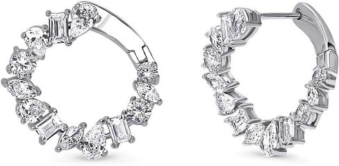 Berricle Sterling Silver Gold تومس CZ البيان الصغير أقراط للنساء ، أقراط ميدان ماس كوريا الماس البسيط للماس ، الفراشة ، الكتلة ، تصاميم الدمعة للدموع in Kuwait