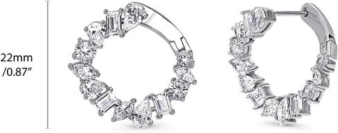 Berricle Sterling Silver Gold تومس CZ البيان الصغير أقراط للنساء ، أقراط ميدان ماس كوريا الماس البسيط للماس ، الفراشة ، الكتلة ، تصاميم الدمعة للدموع in Kuwait