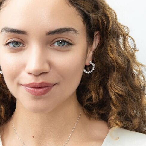 Berricle Sterling Silver Gold تومس CZ البيان الصغير أقراط للنساء ، أقراط ميدان ماس كوريا الماس البسيط للماس ، الفراشة ، الكتلة ، تصاميم الدمعة للدموع in Kuwait