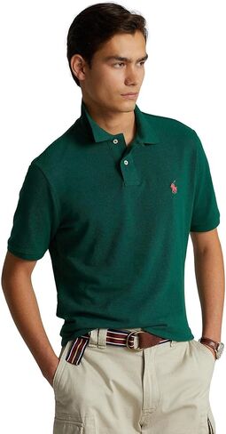 POLO RALPH LAUREN Men Custom Fit Mesh Pony Logo Shirt (XXL, NewForest) in Saudi Arabia