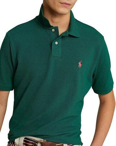 POLO RALPH LAUREN Men Custom Fit Mesh Pony Logo Shirt (XXL, NewForest) in Saudi Arabia