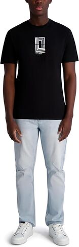 KARL LAGERFELD Men's Short Sleeve Crewneck Graphic Logo Design T-Shirt in Saudi Arabia