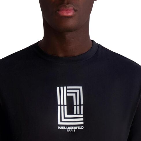 KARL LAGERFELD Men's Short Sleeve Crewneck Graphic Logo Design T-Shirt in Saudi Arabia