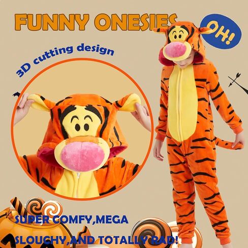 SWEETXIN Kids Unisex Onesie Pajamas Plush One Piece Halloween Costume Cosplay Sleepwear for Girls Boys in Kuwait