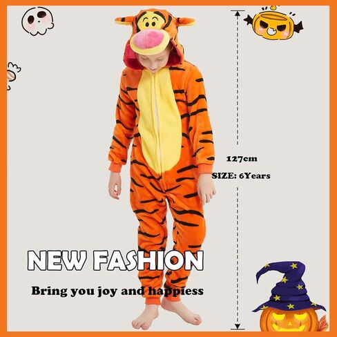 SWEETXIN Kids Unisex Onesie Pajamas Plush One Piece Halloween Costume Cosplay Sleepwear for Girls Boys in Kuwait