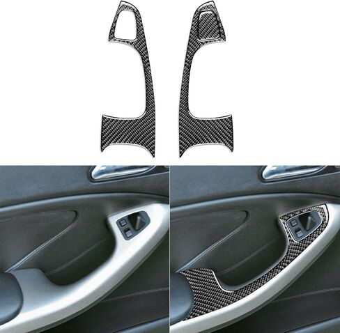 Real Premium 3D تأثير ملصق ألياف الكربون متوافق مع BMW M3 E46 1998-2005 CAN CENTER CENTOLE GEAR SHAFT PANES SUP in Kuwait