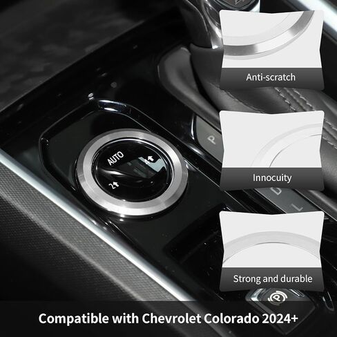 CHEROCAR CENTER CENTOLE SWERT-WHEEL DRIVE SWIVE COVER TRIM متوافق مع شيفروليه كولورادو 2024 2025 إكسسوارات مفتاح التحول الداخلي ، الأزرق ، الأزرق in Saudi Arabia
