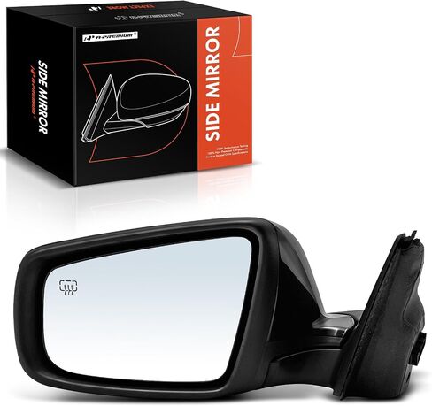 A-Premium Driver Side Power Door Mirror - Compatible with Buick LaCrosse 2010-2012, Allure 2010 - Heated Manual Folding Black Outside Rear View Mirror w/Turn Signal Puddle Light - Replace# 22857476 in Saudi Arabia