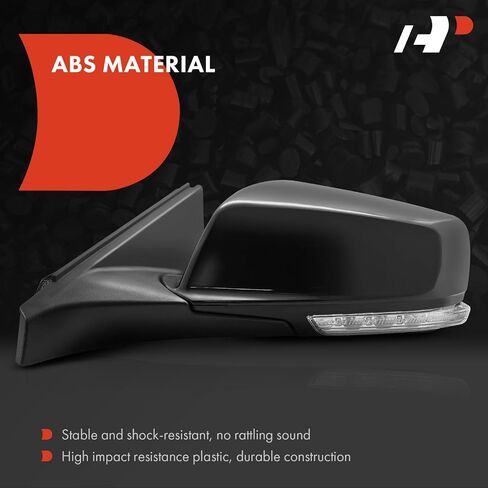 A-Premium Driver Side Power Door Mirror - Compatible with Buick LaCrosse 2010-2012, Allure 2010 - Heated Manual Folding Black Outside Rear View Mirror w/Turn Signal Puddle Light - Replace# 22857476 in Saudi Arabia