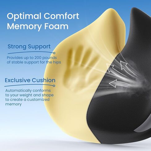 وسادة مقعد في Benazcap ، وسادة رغوة الذاكرة لكرسي المكتب - وسائد كرسي مريح لتخفيف آلام عظام الذنب ، ومرساد ، ودعم عودة مع حالة التنفس ، وسادة كرسي المكتب ووسادة مقعد السيارة in Kuwait