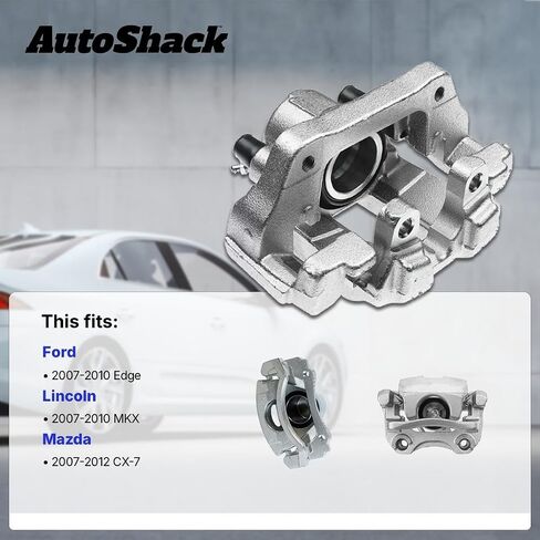 AutoShack Rear Right Brake Caliper Assembly with Bracket Replacement for 2007-2010 Ford Edge 2007-2012 Mazda CX-7 2007-2010 Lincoln MKX 2.3L 2.5L 3.5L V6 AWD FWD Passenger Side BC3125 in Saudi Arabia
