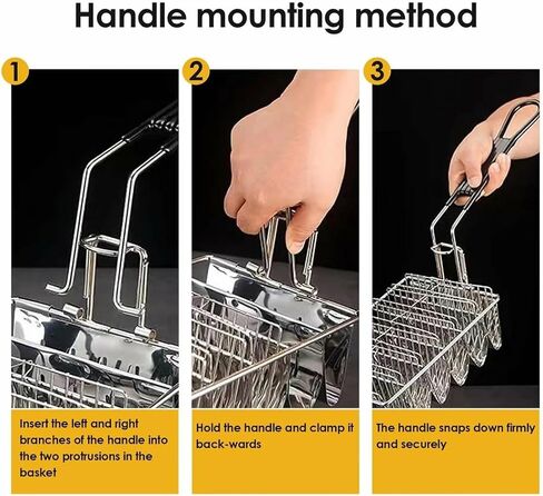 Taco Fryer Basket, Stainless Steel Taco Shell Fry Basket Tortilla Frying Basket, Taco Shell Maker Deep Fry Basket with Detachable Handle, Taco Holder Stand for Commercial and Home Use in Kuwait