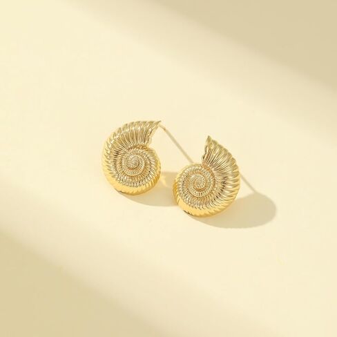 Shell Seashell Earrings for Women,Gold Beach Conch Shell Stud Earrings Gifts for Women in Kuwait