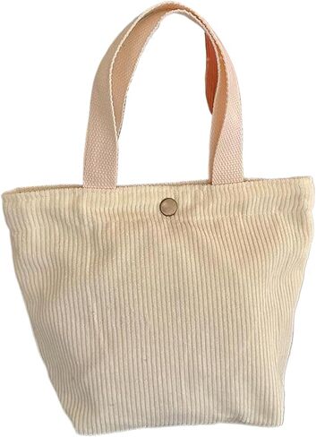 1 Pc Small Corduroy Tote Bag 8.3 x 4 x 10.2 inch in Saudi Arabia