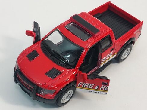 KiNSMART 🚨 2013 Ford F-150 SVT Raptor Supercrew Police Rescue Edition 1:46 Scale 5inch Die Cast Metal Model Toy Rescue Trucks in Saudi Arabia
