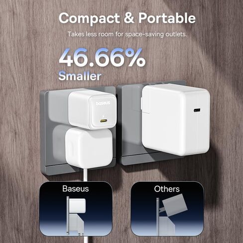 BASEUS 45W Charger ، PICOGO C1 USB C Charger Block Charging Fast Charging ، Type Type C Wall Charger for iPhone16/15/14/13/20 in Kuwait