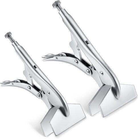 Lasnten 2 Pcs 10 Inch 8 Inch Original Locking Sheet Metal Tool Carbon Steel Clamp Heavy Duty Bender Tool Duck Bill Pliers Sheet Metal Bender Parts, Heat-Treated Plated Welding Plier in Saudi Arabia