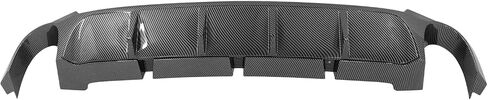 Ikon Motorsports ، Diffuser Pusfuser Pumper Lip متوافق مع 2013-2014 Ford Mustang V6 & GT ، V6 GT Carbon Carbon Print Pp Ppper Lip Spoiler Diffuser W/ V1 Style Shark Fins in Saudi Arabia