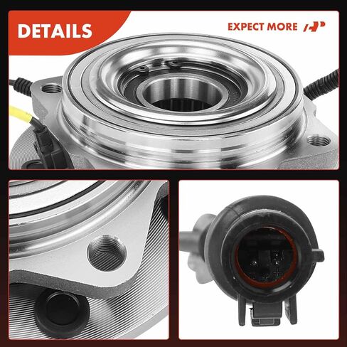 A-Premium 2 x Front Wheel Bearing and Hub Assembly with ABS & 8-Lug Compatible with Ford (with 4WD & SRW) - F-250 Super Duty 2005-2010, F-350 Super Duty 2005-2010 in Saudi Arabia